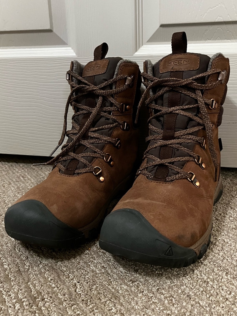 KEEN Women’s Greta Waterproof Leather Boot in Bison/Java